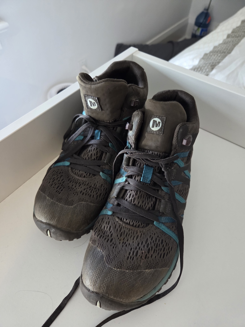 Merrell Women's Brown and Teal Hiking Shoes